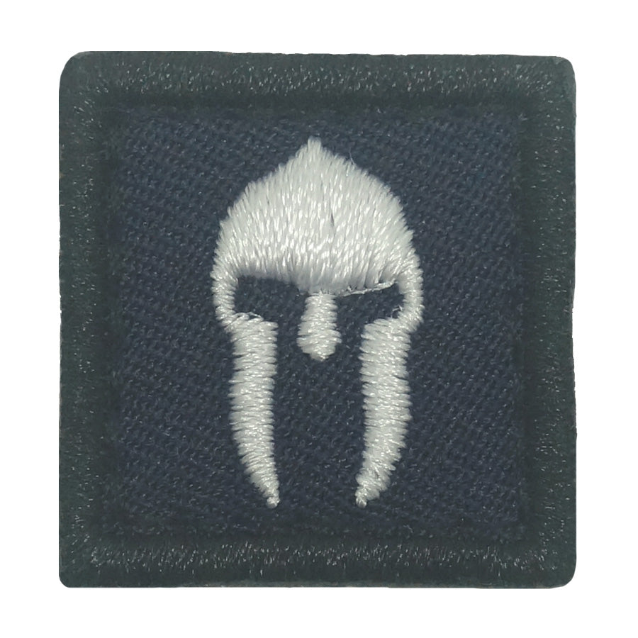 1" MINI SPARTAN HELMET PATCH - NAVY WHITE