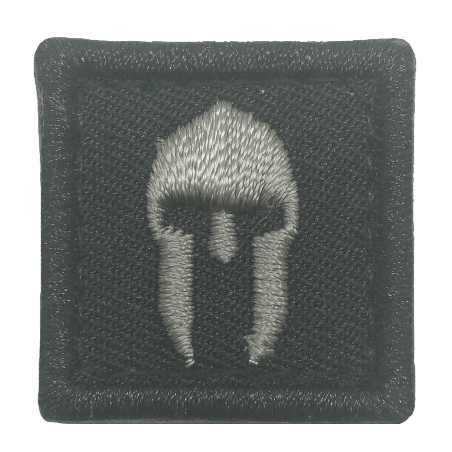 1" MINI SPARTAN HELMET PATCH - BLACK FOLIAGE