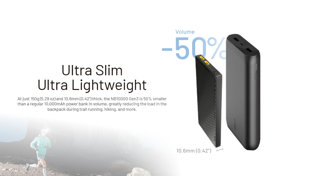 NITECORE NB10000 Carbon Fiber Energy Brick (10,000mAh 3A GEN3)