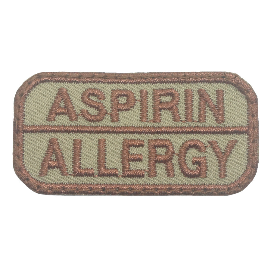 ASPIRIN ALLERGY PATCH - KHAKI
