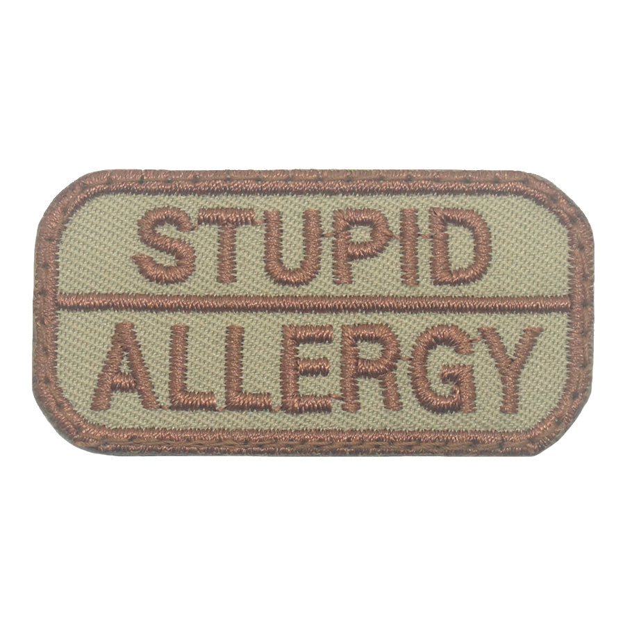 STUPID ALLERGY PATCH - KHAKI