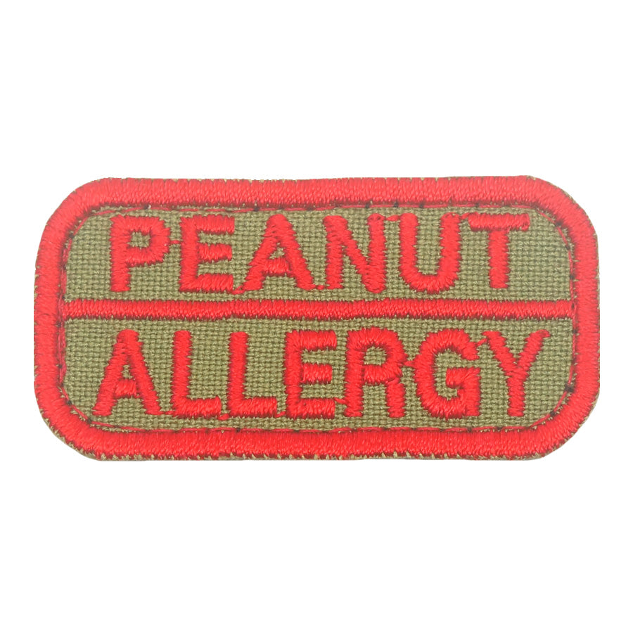 PEANUT ALLERGY PATCH - OLIVE RED