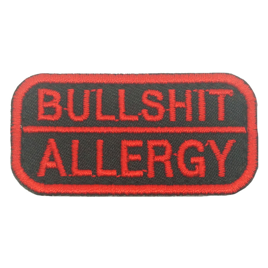 BULLSHIT ALLERGY PATCH - BLACK RED