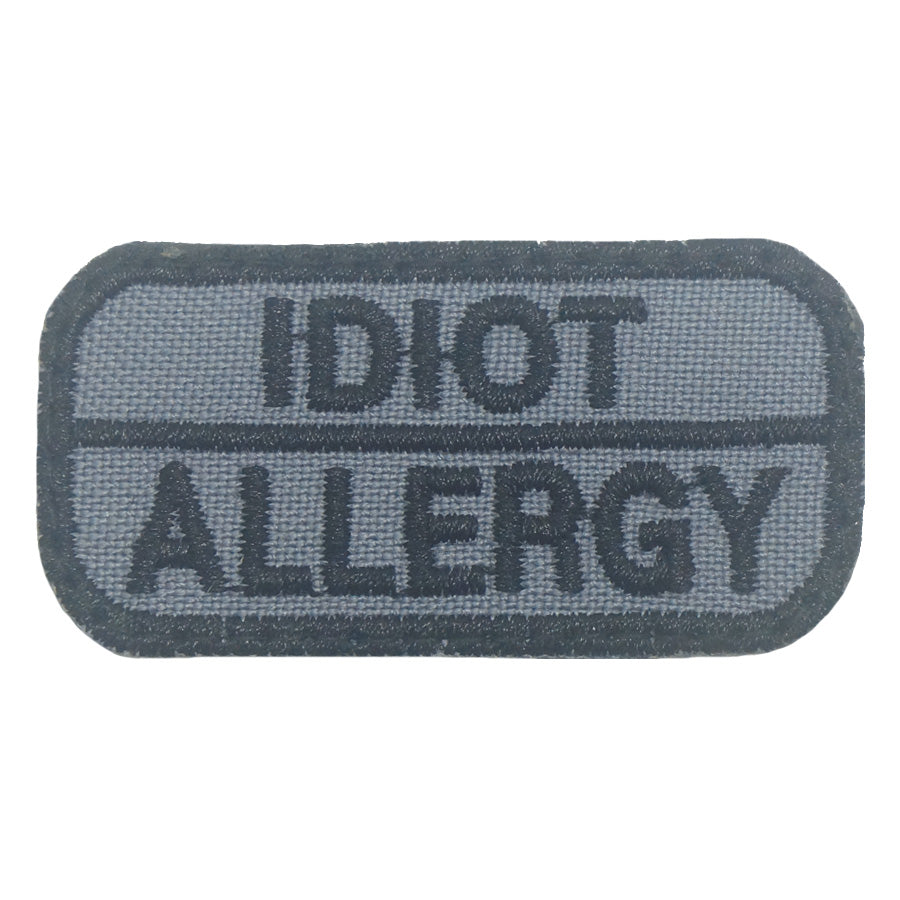 IDIOT ALLERGY PATCH - GREY