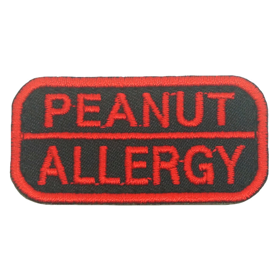 PEANUT ALLERGY PATCH - BLACK RED