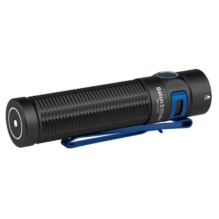OLIGHT BATON 3 PRO MAX RECHARGEABLE COOL WHITE LED FLASHLIGHT - 2500 MAX LUMENS - BLACK (BOX OPENED BEFORE)