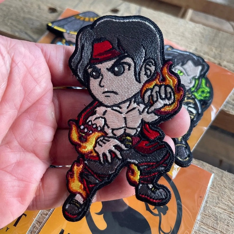 MK FIGHTER #2 - BURNING - EMBORIDERY PATCH