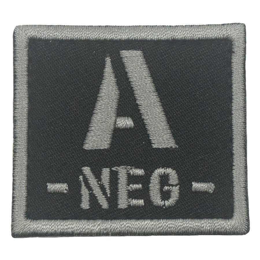 BLOOD TYPE PATCH 2023 - A NEG - BLACK FOLIAGE