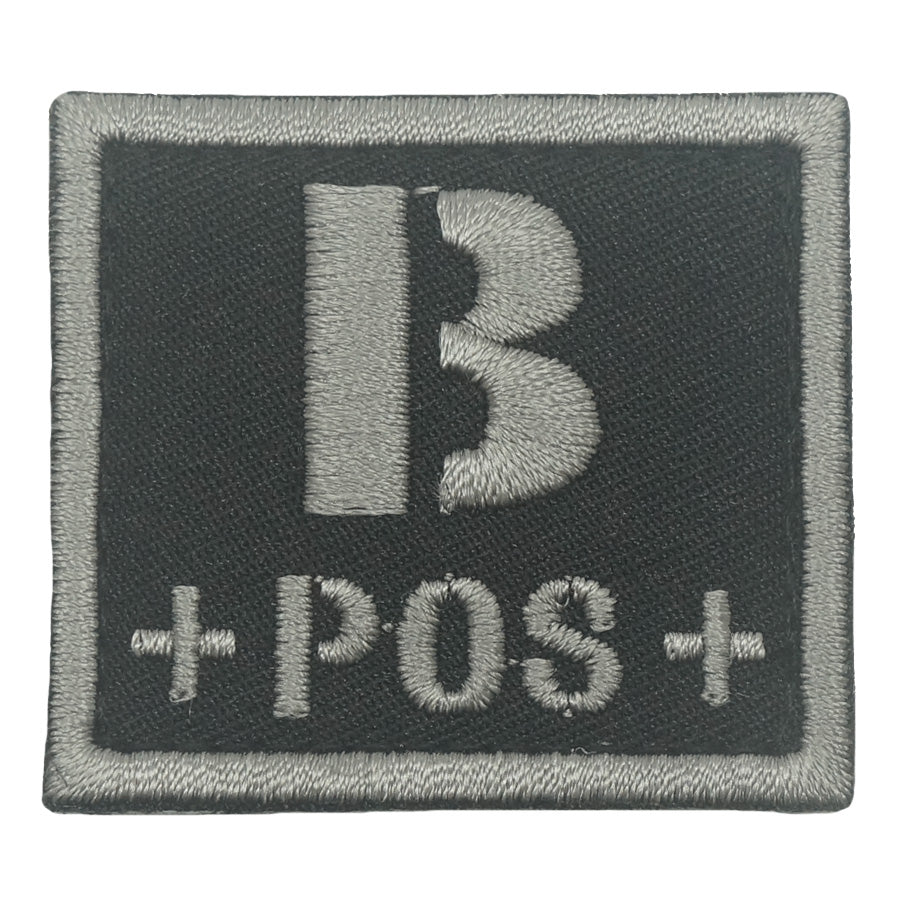 BLOOD TYPE PATCH 2023 - B POS - BLACK FOLIAGE