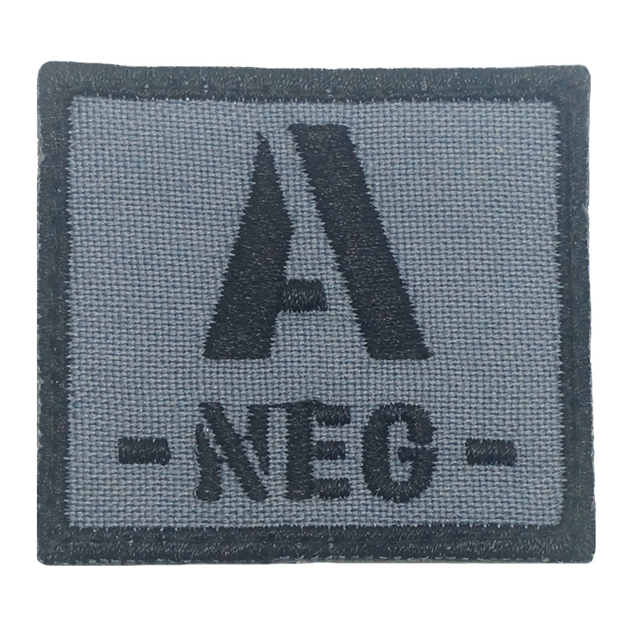 BLOOD TYPE PATCH 2023 - A NEG - GRAY