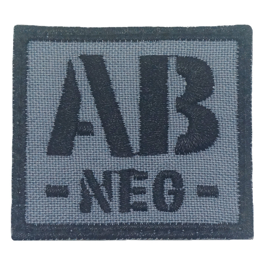 BLOOD TYPE PATCH 2023 - AB NEG - GRAY