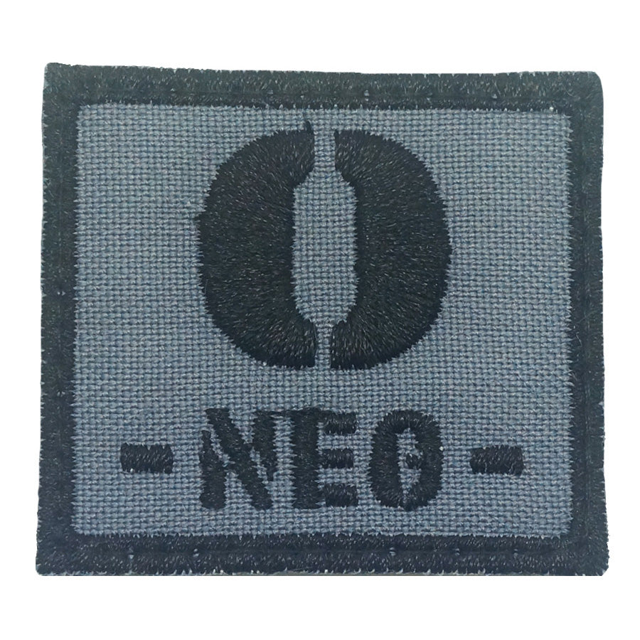 BLOOD TYPE PATCH 2023 - O NEG - GRAY