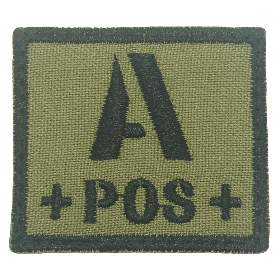 BLOOD TYPE PATCH 2023 - A POS - OLIVE GREEN