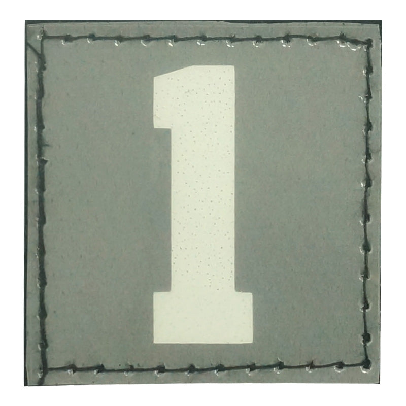 BIG NUMBER 1 PATCH - BLUE GLOW IN THE DARK