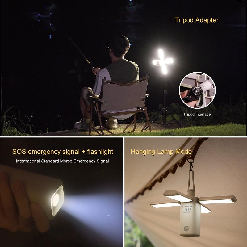 KLARUS CL2S USB-C RECHARGEABLE LED LANTERN - 750 LUMENS - USES BUILT-IN 5400MAH LI-ION BATTERY PACK - IVORY WHITE