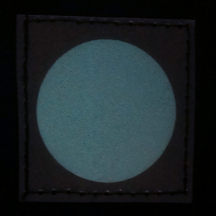 CIRCLE GITD PATCH - BLUE GLOW IN THE DARK