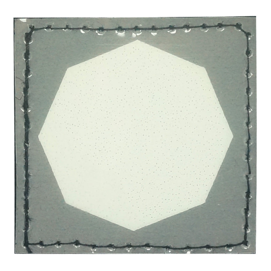 OCTAGON GITD PATCH - BLUE GLOW IN THE DARK