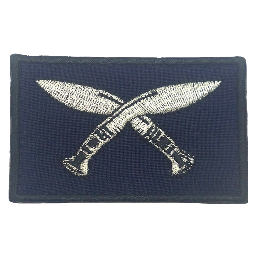 GURKHA CONTINGENT PATCH 8CM X 5CM - NAVY METALLIC SILVER