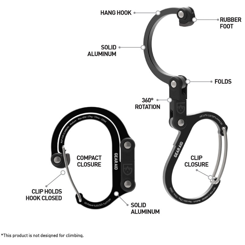 GEAR AID HEROCLIP MEDIUM - STEALTH BLACK