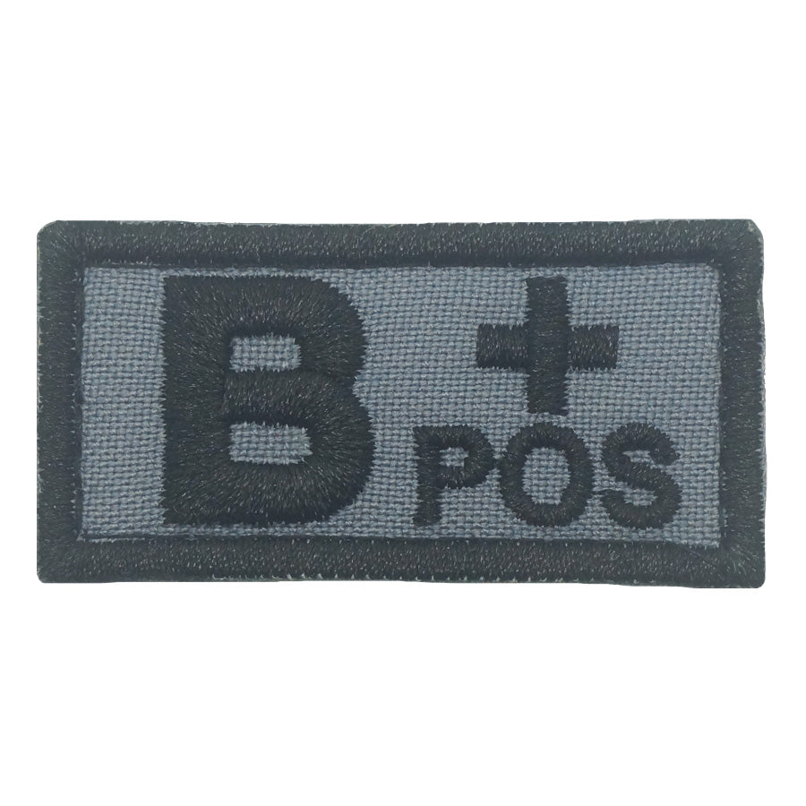HGS BLOOD GROUP PATCH - B POSITIVE (GRAY)