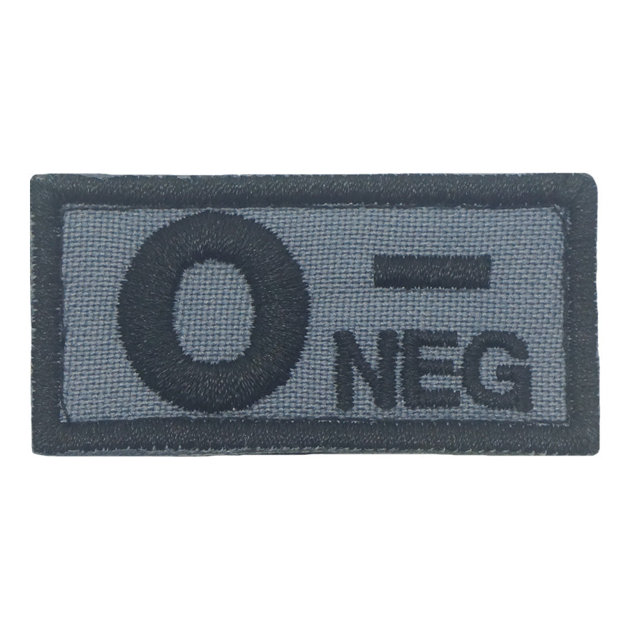 HGS BLOOD GROUP PATCH - O NEGATIVE (GRAY)