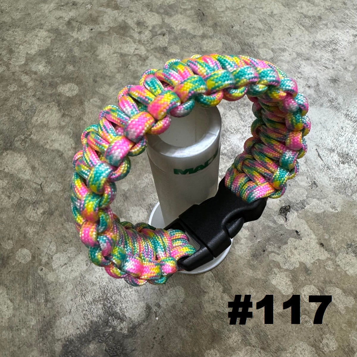 HGS 550 PARACORD 7" SURVIVAL BRACELET WITH PLASTIC CLIP BUCKLE - FUNNY DAY (#117)