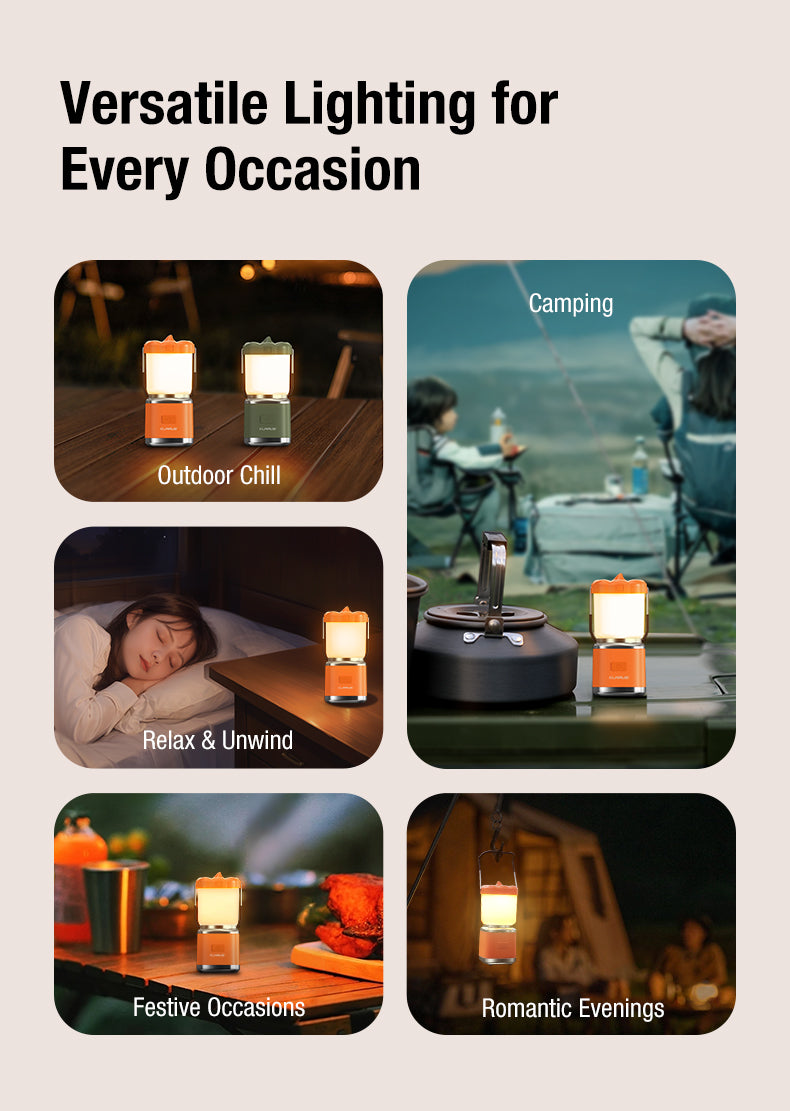 KLARUS CL8 MULTIFUNCTIONAL PUMPKIN CAMPING LANTERN, 2000mAh BUILT-IN BATTERY