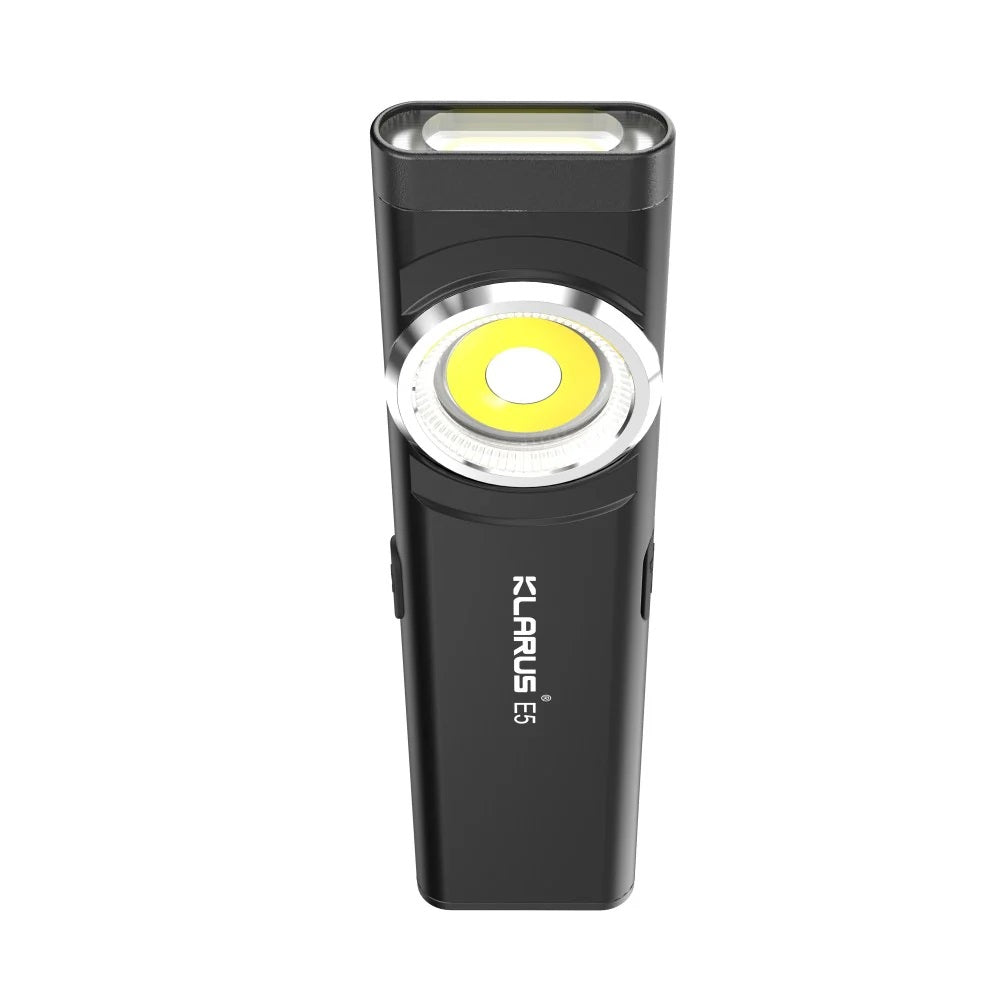 KLARUS E5 MAGNETIC BASE AND DUAL LIGHT SOURCE EDC FLASHLIGHT - 470 LUMENS