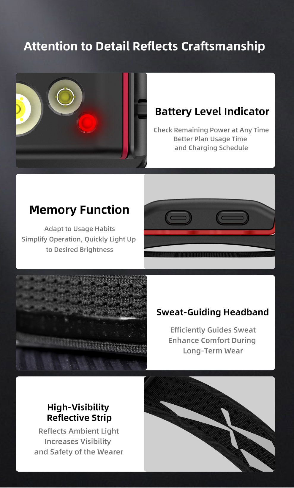 KLARUS HM5 ULTRA THIN LIGHTWEIGHT TRAIL RUNNING HEADLAMP - 800 LUMENS (1200mAh RECHARGEABLE BATTERY)