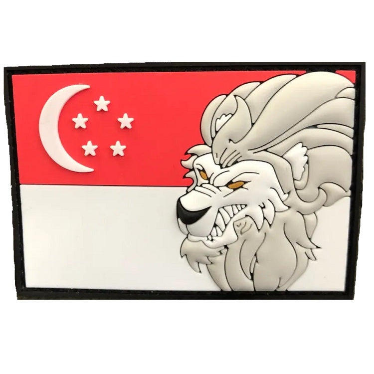 SINGAPORE MERLION FLAG - PVC PATCH