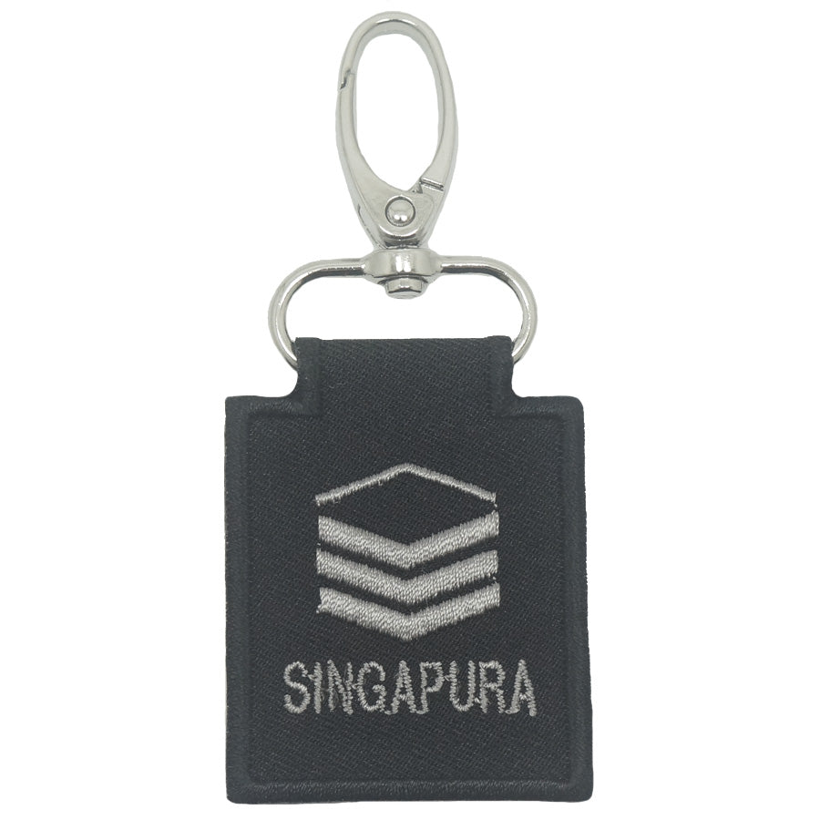 MINI SAF RANK KEYCHAIN - 2SG (BLACK FOLIAGE)