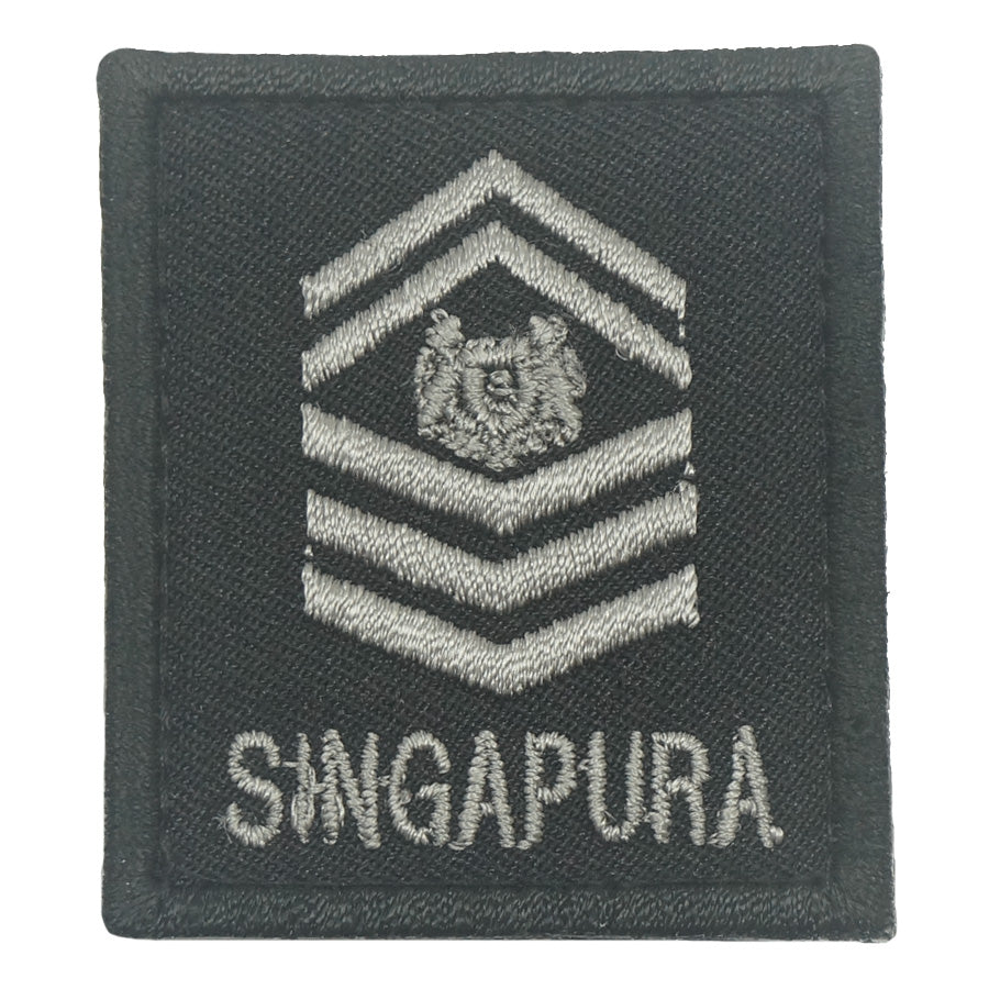 MINI SAF RANK PATCH - SSG (BLACK FOLIAGE)