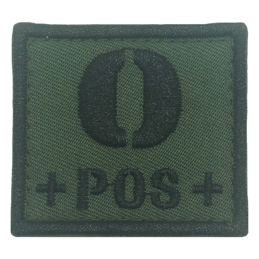 BLOOD TYPE PATCH 2023 - O POS - OD GREEN