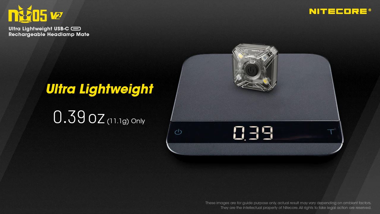 NITECORE NU05 V2 KIT - 40 LUMENS (BUILT-IN 120mAh 3.7V RECHARGEABLE BATTERY)