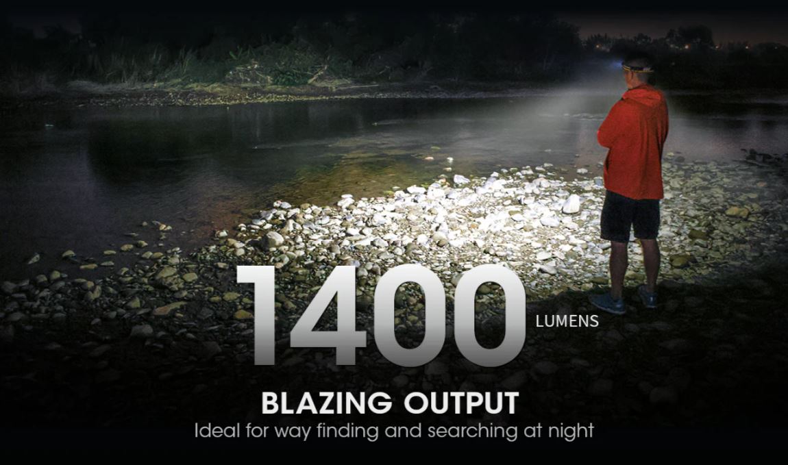 NITECORE NU43 HEADLAMP - 1400 LUMENS (3,400mAh LI-ION RECHARGEABLE BATTERY)