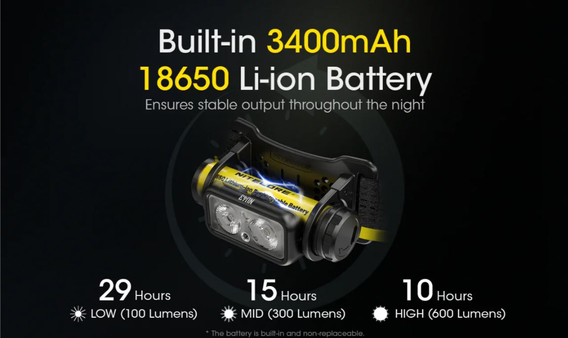 NITECORE NU43 HEADLAMP - 1400 LUMENS (3,400mAh LI-ION RECHARGEABLE BATTERY)