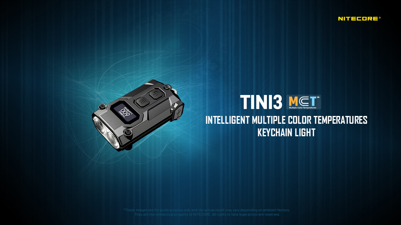 NITECORE TINI 3 - 600 LUMENS (BUILT-IN 330mAh LI-ION RECHARGEABLE BATTERY)