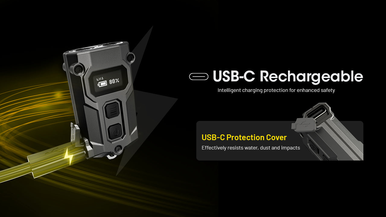 NITECORE TINI 3 - 600 LUMENS (BUILT-IN 330mAh LI-ION RECHARGEABLE BATTERY)