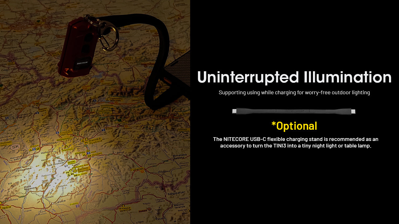 NITECORE TINI 3 - 600 LUMENS (BUILT-IN 330mAh LI-ION RECHARGEABLE BATTERY)