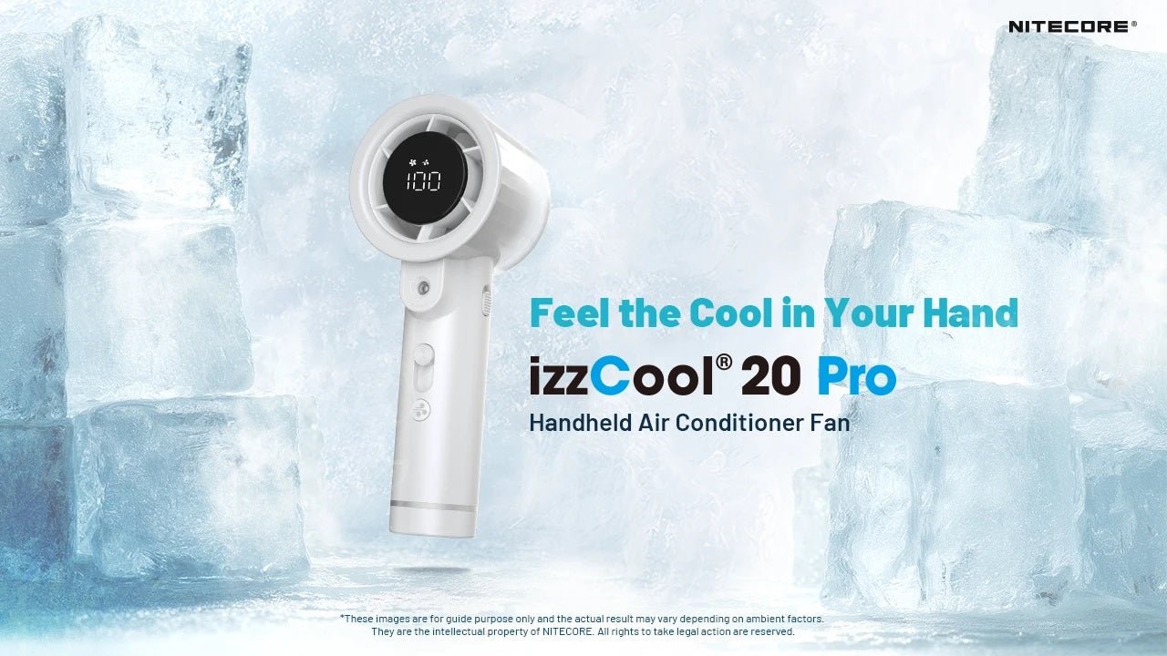 NITECORE izzCool 20 Pro - Handheld Air Conditioner Fan (5,000mAh - PEARL WHITE)