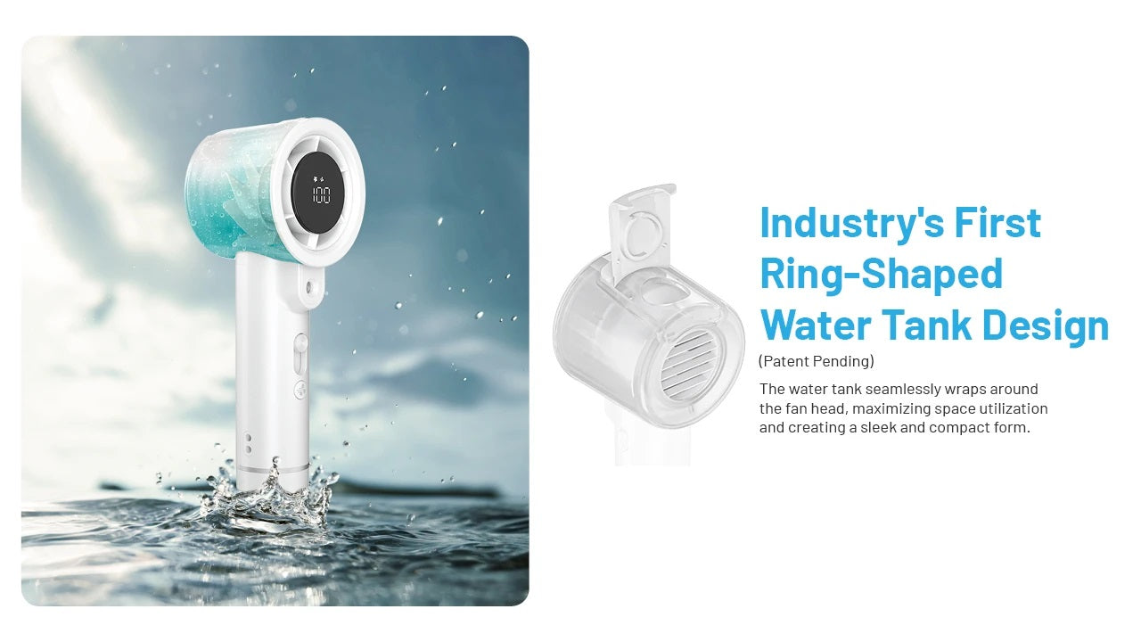 NITECORE izzCool 20 Pro - Handheld Air Conditioner Fan (5,000mAh - PEARL WHITE)