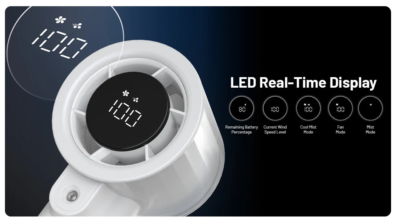 NITECORE izzCool 20 Pro - Handheld Air Conditioner Fan (5,000mAh - PEARL WHITE)