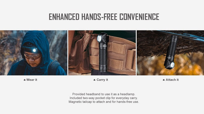 OLIGHT PERUN 2 RECHARGEABLE LED HEADLAMP - 2500 LUMENS - CREE XHP50B - INCLUDES 1 X 21700 - BLACK