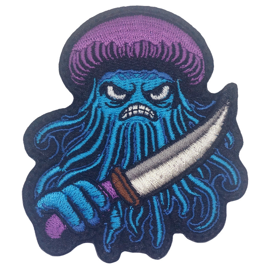 "DON'T MESS WITH ME" PIRATE JELLYFISH PATCH - FULL COLOR
