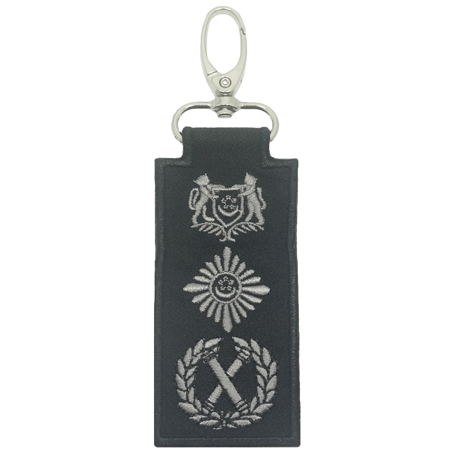 MINI SPF RANK KEYCHAIN (BLACK FOLIAGE) - COMMISSIONER OF POLICE (CP)
