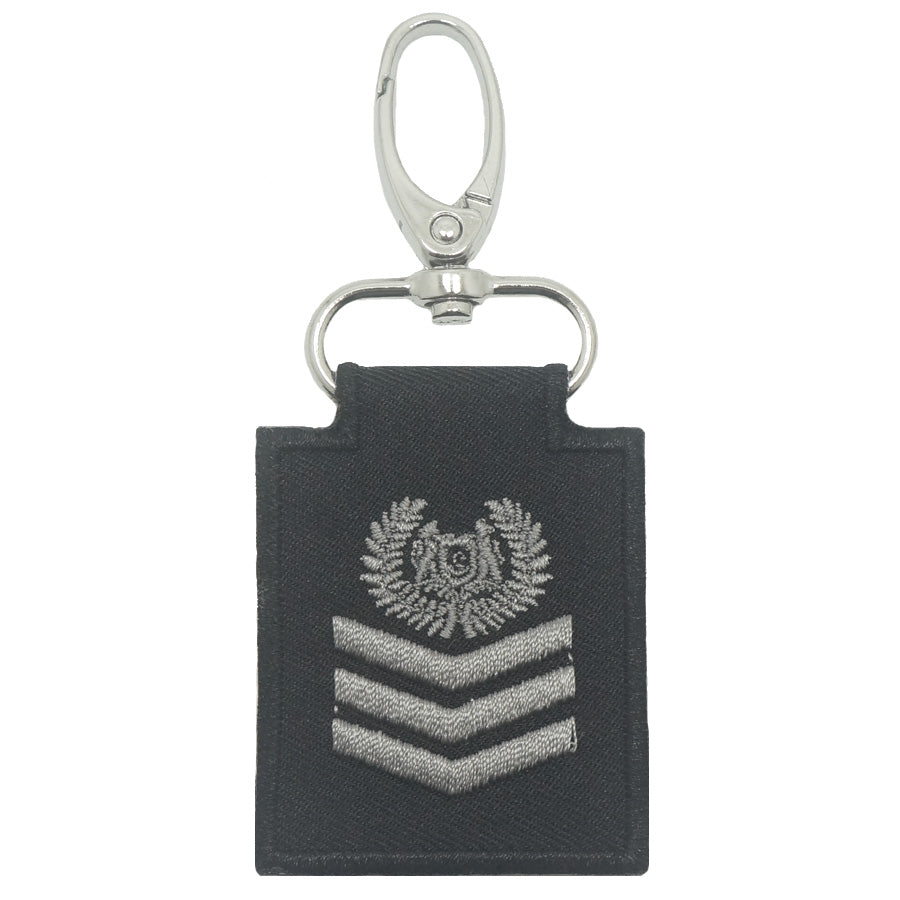 MINI SPF RANK KEYCHAIN (BLACK FOLIAGE) - SENIOR STAFF SERGEANT (SSSG)