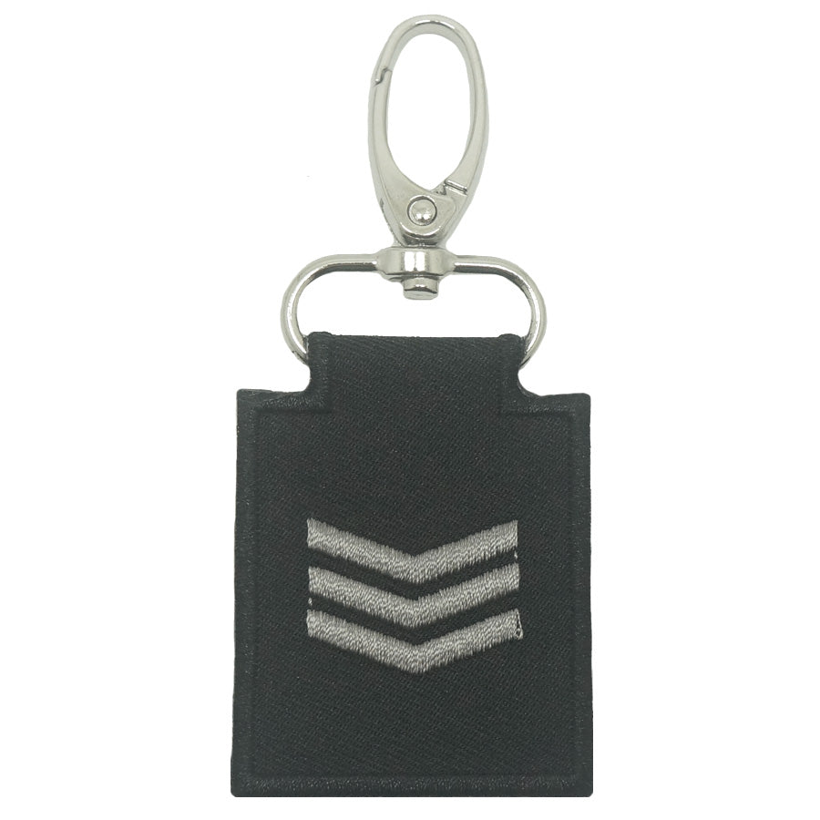 MINI SPF RANK KEYCHAIN (BLACK FOLIAGE) - SERGEANT (SGT)