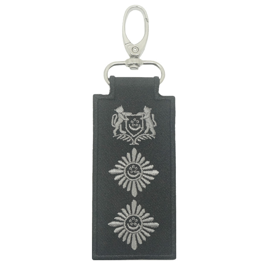 MINI SPF RANK KEYCHAIN (BLACK FOLIAGE) - SUPERINTENDENT OF POLICE (SUP)