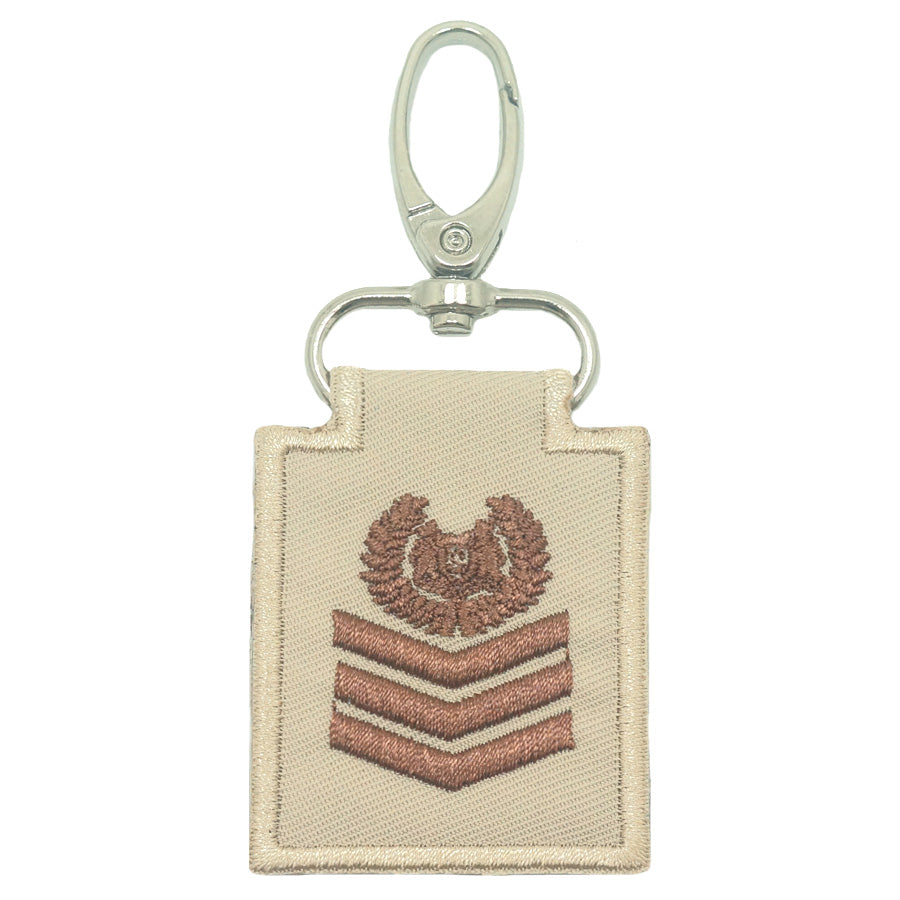 MINI SPF RANK KEYCHAIN (KHAKI) - SENIOR STAFF SERGEANT (SSSG)