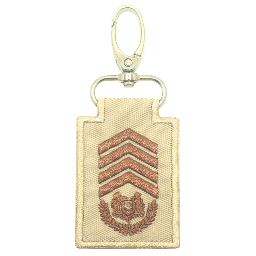 MINI SPF RANK KEYCHAIN (KHAKI) - SENIOR STATION INSPECTOR II (SSI2)